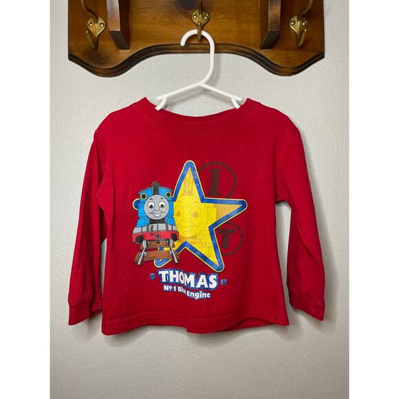 Thomas and Friends No. 1 Blue Engine Long Sleeve Y2K T-Shirt - Picture 2 of 6